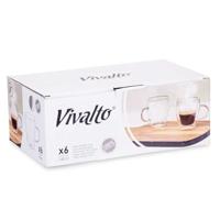Theeglas en koffieglas Vivalto Transparant Borosilicaatglas 140 ml (6 Stuks) - thumbnail