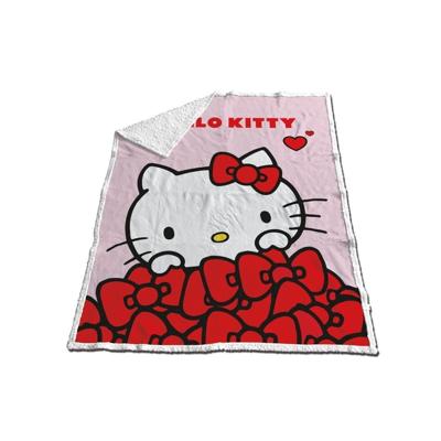 Hello Kitty Sherpa fleece plaid 130 x 170 cm - polyester Hello Kitty Sherpa fleece plaid 130 x 170 cm - polyester