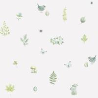 Galerie Just Kitchens Behang met paddestoelen, vogels en vlinders - G45443 - thumbnail