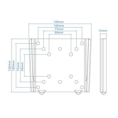 TV houder TooQ LP1023F-B 13" - 27" 30 kg 10" 23" 30 Kg