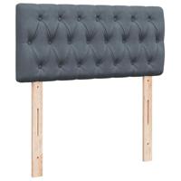 Ottoman bed met matras 90x200cm fluweel donkergrijs - thumbnail