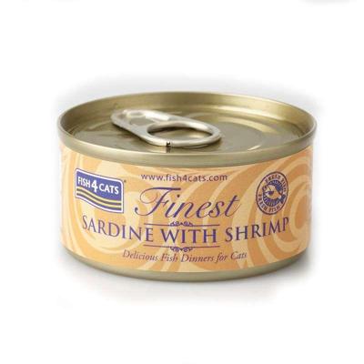 FISH4CATS Sardine with shrimp - nat kattenvoer - 70g