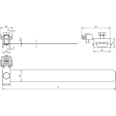 DEHN BRS 27.168 AQ4 25 V2A Aardingsband-buisklem 1 stuk(s)