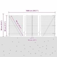 VidaXL Afrasteringspaal groen 10 x 0,8 m (19 x 19 mm gaas) - thumbnail