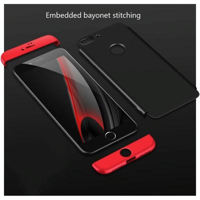 iPhone 7 Plus & 8 Plus omhullend driedelig beschermend Kunststof GKK Hoesje (rood) iPhone 7 Plus & 8 Plus omhullend driedelig beschermend Kunststof GKK Hoesje (rood)