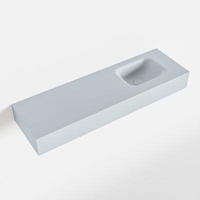 MONDIAZ LEX Clay vrijhangende solid surface wastafel 100cm. Positie wasbak rechts MONDIAZ LEX Clay vrijhangende solid surface wastafel 100cm. Positie wasbak rechts