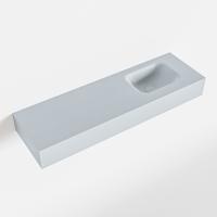 MONDIAZ LEX Clay vrijhangende solid surface wastafel 100cm. Positie wasbak rechts - thumbnail
