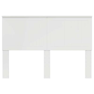 Hoofdbord met hoofdeinde Glanzend Wit 140 cm Bewerkt hout