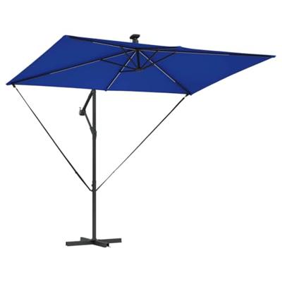 VidaXL Parasol azurblauw 294 x 200 x 270 cm polyester en aluminium VidaXL Parasol azurblauw 294 x 200 x 270 cm polyester en aluminium