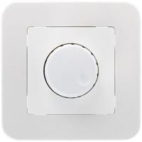 LED Dimmer 230V Inbouw - Enkel Knop 1-300W - Inclusief Wit Afdekraam - thumbnail