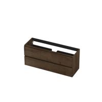 INK - Onderkast 2L Greeploos Houten Keerlijst Fineer - 1200x400x520 Mm - Chocolate Fineer - thumbnail