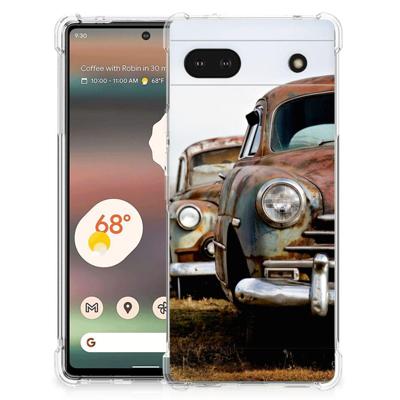 Google Pixel 6A Anti-shock Hoesje met foto Vintage Auto Google Pixel 6A Anti-shock Hoesje met foto Vintage Auto