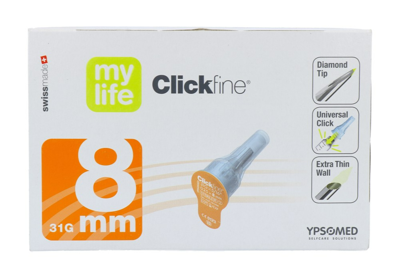 Mylife Clickfine DiamondTip Pennaald 8mm (31G) Mylife Clickfine DiamondTip Pennaald 8mm (31G)