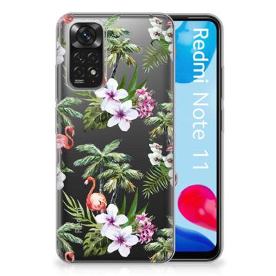 Xiaomi Redmi 10 | Redmi Note 11 4G | TPU Hoesje | Flamingo Palms
