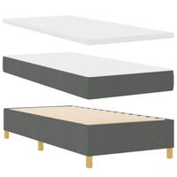 Boxspringbed met Matras Donkergrijs 80x200 cm Stof - thumbnail