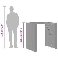 Tuintafel met acaciahouten blad 105x80x110 cm poly rattan zwart - thumbnail