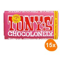 Tony's Chocolonely - Melk Karamel biscuit - 15x 180g - thumbnail