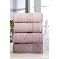Set van 4 handdoeken - 50 x 85 cm - Poeder - thumbnail