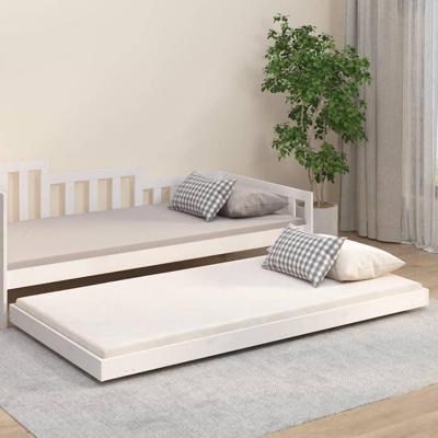 Bedframe massief grenenhout wit 100x200 cm Bedframe massief grenenhout wit 100x200 cm