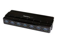 StarTech.com 7-poorts USB 3.0 SuperSpeed Hub - USB 3 Hub Voeding/Stroomaansluiting en Kabel - Zwart - thumbnail