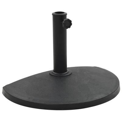 VidaXL Parasolvoet halfrond 9 kg polyresin zwart VidaXL Parasolvoet halfrond 9 kg polyresin zwart