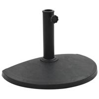 VidaXL Parasolvoet halfrond 9 kg polyresin zwart - thumbnail