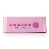 Lenco CR-205PK Wekkerradio met Slaaptimer Alarmfunctie met Stickerset Roze - thumbnail