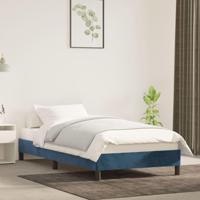 Bedframe fluweel donkerblauw 80x200 cm - thumbnail