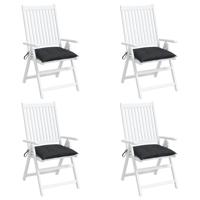 VidaXL Palletkussens 4 st 50x50x7 cm oxford stof zwart - thumbnail