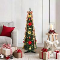Kunstkerstboom met 50 LED met standaard Groen 120 cm PVC - thumbnail