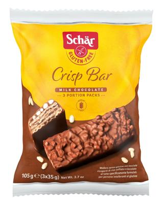 Schar Crisp Bar Melkchocolade Glutenvrij Schar Crisp Bar Melkchocolade Glutenvrij