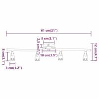 VidaXL Plafondspot met schijnwerpers nikkel 27 x 10 x 12 cm metaal - thumbnail