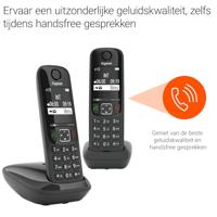 Gigaset AS690R Telefoons 2 Stuks Zwart - thumbnail