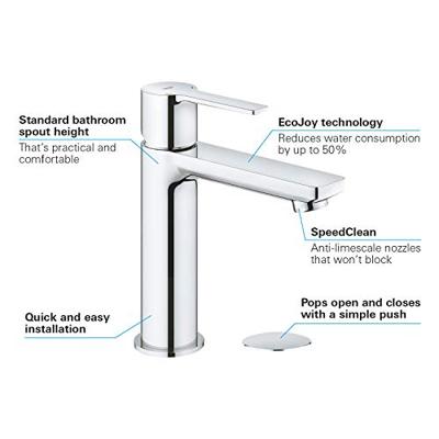 GROHE Lineare New waterbesparende wastafelkraan S-size chroom 23106001 - thumbnail