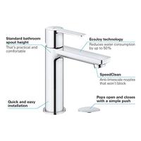 Grohe Lineare New 1-gats wastafelmengkraan Chroom S-size - thumbnail