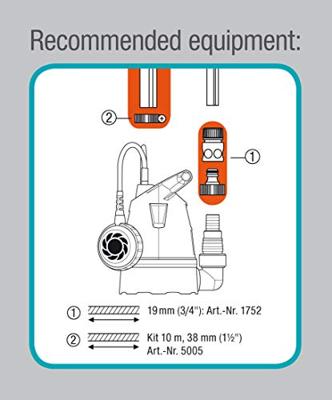 GARDENA 8600 Basic 09001-47 Dompelpomp voor schoon water 8600 l/h 5.5 m GARDENA 8600 Basic 09001-47 Dompelpomp voor schoon water 8600 l/h 5.5 m