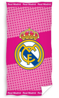 Strandlaken Real Madrid logo - 70 x 140 cm Roze - thumbnail