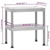VidaXL Tafel voor rookoven 40x28x44,5 cm gegalvaniseerd staal - thumbnail