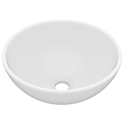 Wastafel rond 32,5x14 cm keramiek matwit Wastafel rond 32,5x14 cm keramiek matwit