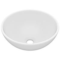 Wastafel rond 32,5x14 cm keramiek matwit - thumbnail