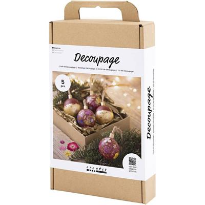Creativ Company Hobbyset decoupage, gedroogde bloemen, kerstrood, 1 doos Creativ Company Hobbyset decoupage, gedroogde bloemen, kerstrood, 1 doos