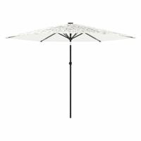 Parasol met stalen paal 288x288x225 cm wit - thumbnail