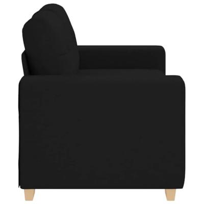 Loveseat bank 120 cm stof zwart