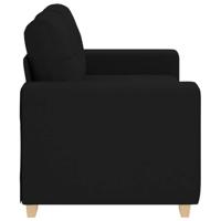 Loveseat bank 120 cm stof zwart - thumbnail