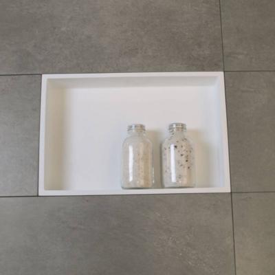 Luca Sanitair Inbouwnis 44.5X29.5X8 cm - Solid Surface Mat Wit Luca Sanitair Inbouwnis 44.5X29.5X8 cm - Solid Surface Mat Wit