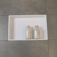 Luca Sanitair Inbouwnis 44.5X29.5X8 cm - Solid Surface Mat Wit - thumbnail
