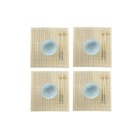 Sushi-set DKD Home Decor 14,5 x 14,5 x 31 cm Blauw Wit Keramiek Orientaals (16 Onderdelen) - thumbnail
