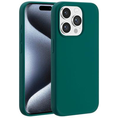 Accezz Liquid Silicone Backcover met MagSafe voor Apple iPhone 15 Pro Telefoonhoesje Groen Accezz Liquid Silicone Backcover met MagSafe voor Apple iPhone 15 Pro Telefoonhoesje Groen