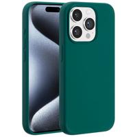 Accezz Liquid Silicone Backcover met MagSafe voor Apple iPhone 15 Pro Telefoonhoesje Groen - thumbnail
