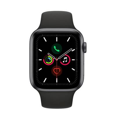 Apple Watch Series 5 44mm Space Gray Aluminium Zwarte Sportband